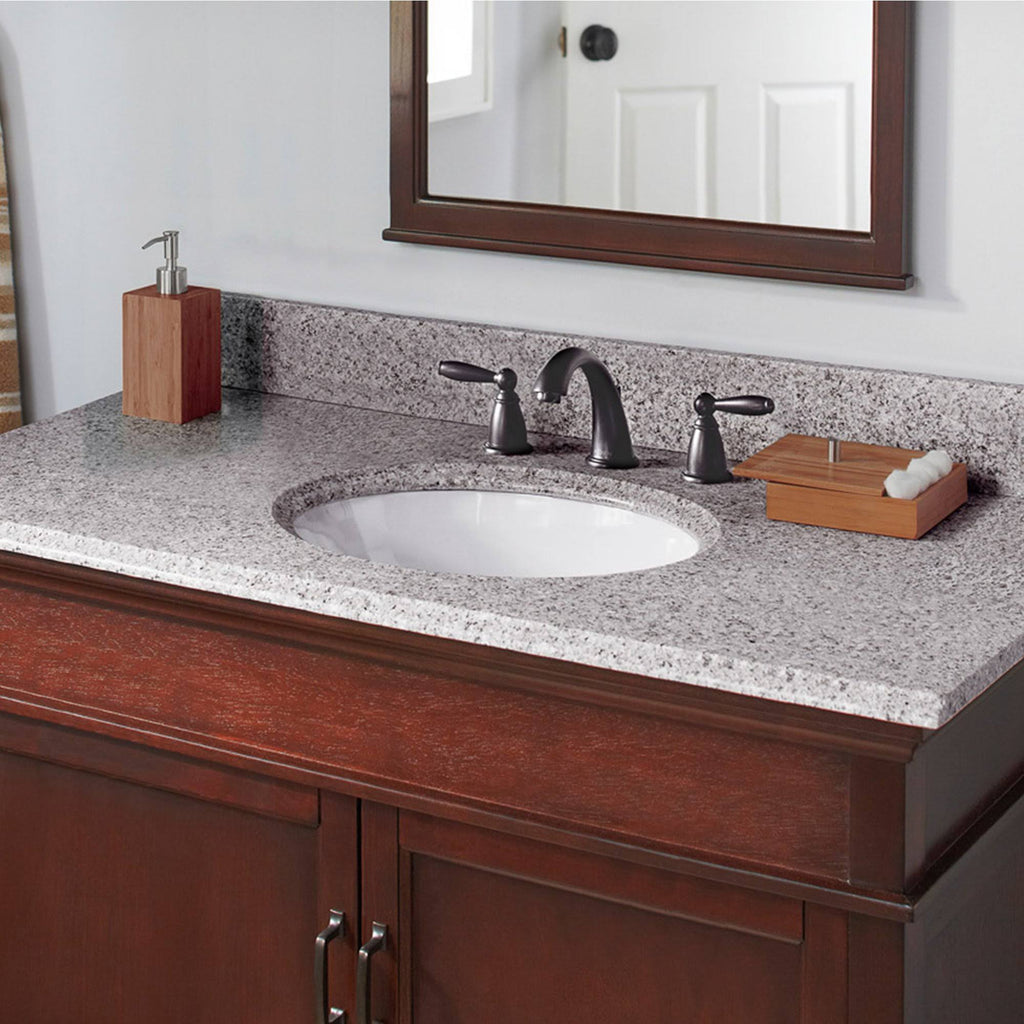 37x22 Granite Vanity Top with Oval Bowl G303999