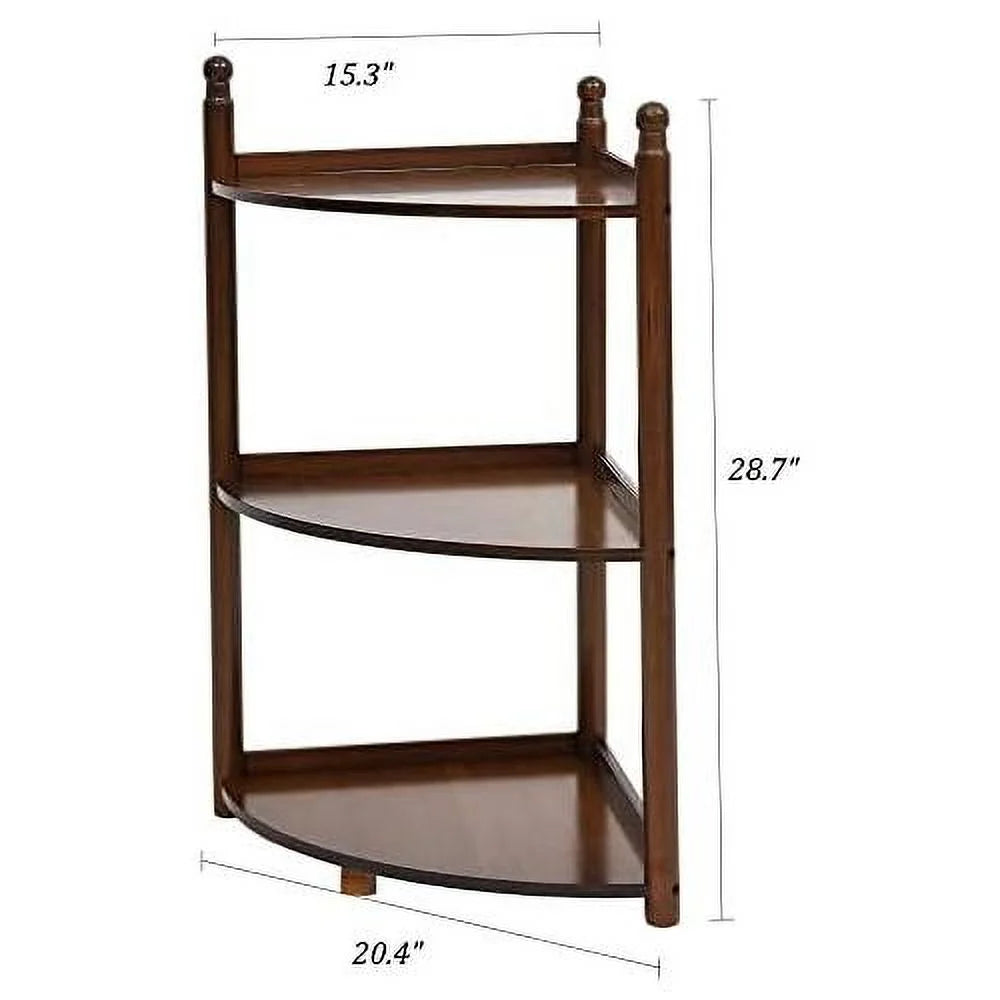 3 Tier Bamboo Corner Shelf 29 Inch V87729