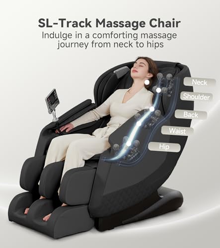 Brown Zero Gravity SL-Track Shiatsu Massage Chair Recliner J62312