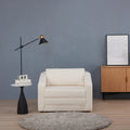 Ivory Polyester Sherpa Convertible Chair S49766
