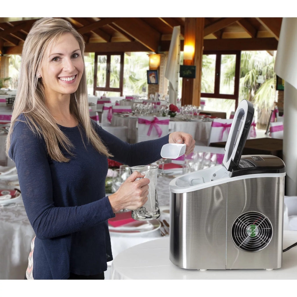 Stainless Steel Electric Top Load Ice Maker Y724955