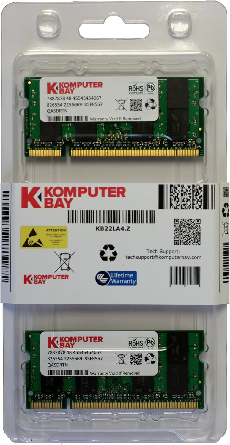 8 GB (2 x 4GB) DDR2-800 SoDIMM Laptop Memory Kit S660
