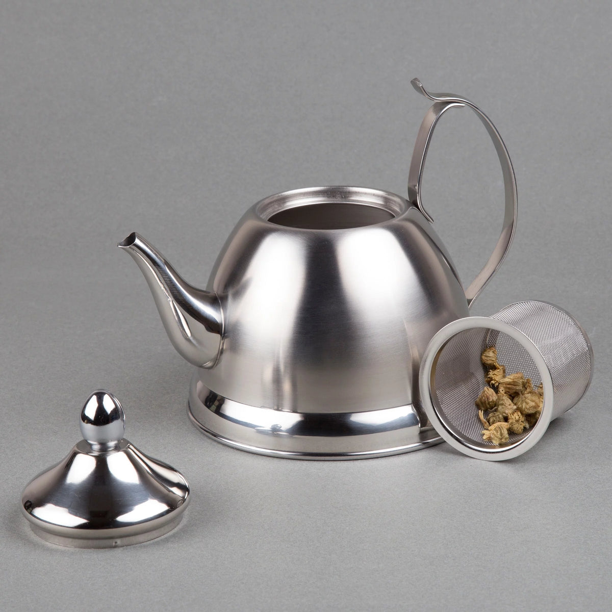 1.0 Quart Stainless Steel Tea Kettle with Infuser Basket H261218