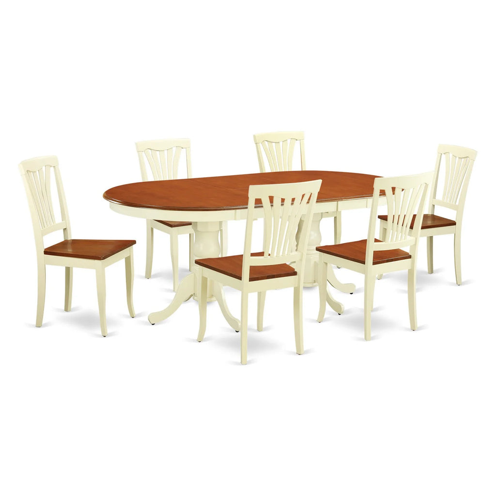 7 Piece Wood Dining Room Table Set L175