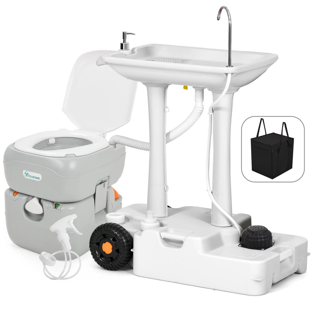 Portable Sink and 5.8 Gallon Toilet Combo D930354
