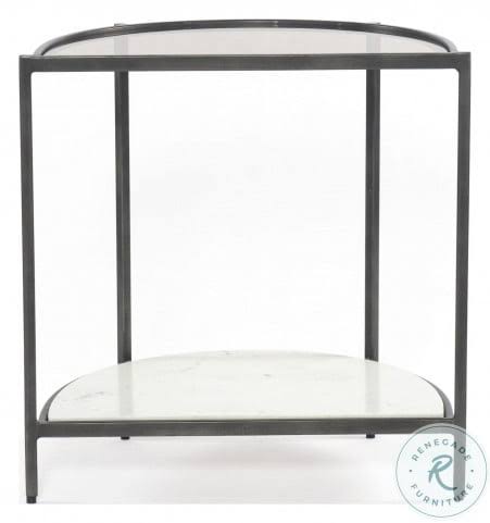 Grey Smoked Glass End Table O5086