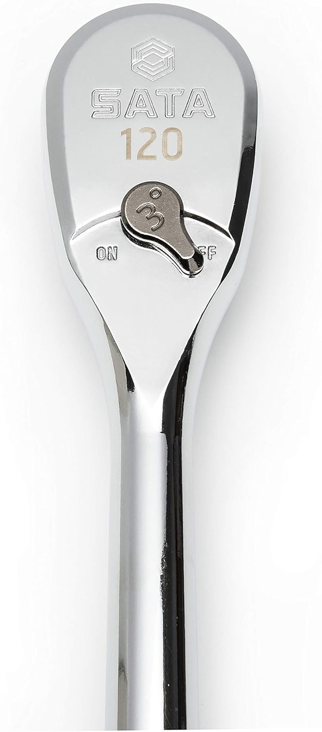 120P Professional Ratchet Set with On/Off Switch and Dual-Pawl 60-Tooth Teardrop Head A2361