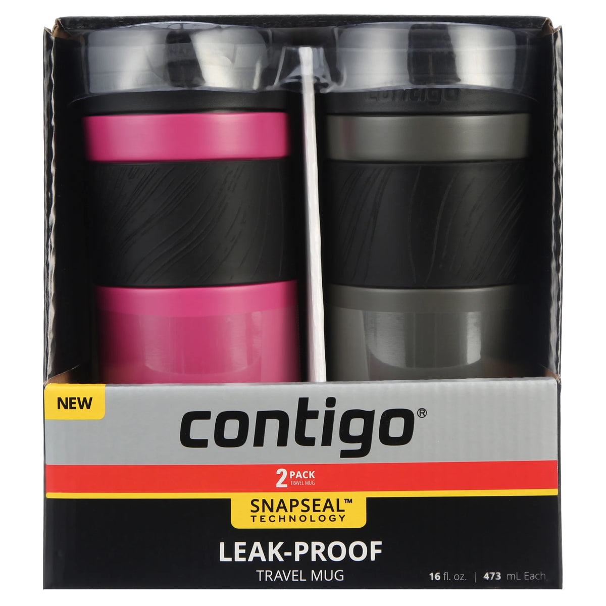 16 oz Insulated Stainless Steel Travel Mug 2-Pack U456163