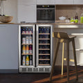 Beverage Refrigerator and Wine Cooler, Dual Zone 24 inch Built-in 20 Bottles 57 Cans H5671