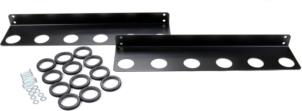 Black Powder Coated Steel Wall Mounted Tool Rack Pack of 2 W963