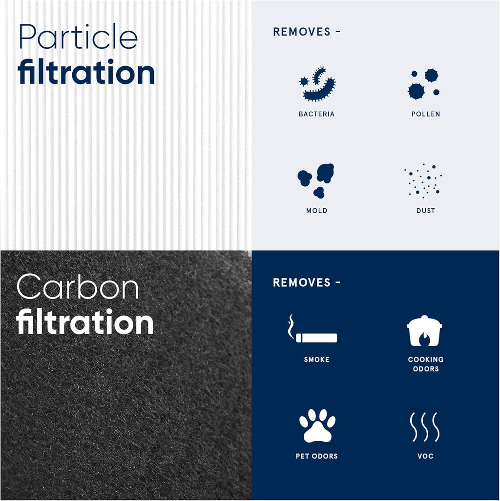 Genuine Replacement Filter, Particle and Activated Carbon, Pack of 2 N476039