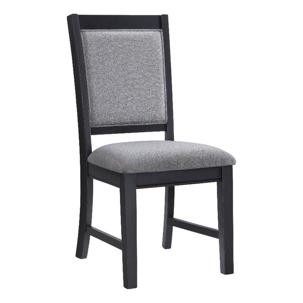 Black and Grey Linen Dining Room Chair (Set of 2) R246061