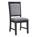 Black and Grey Linen Dining Room Chair (Set of 2) R246061