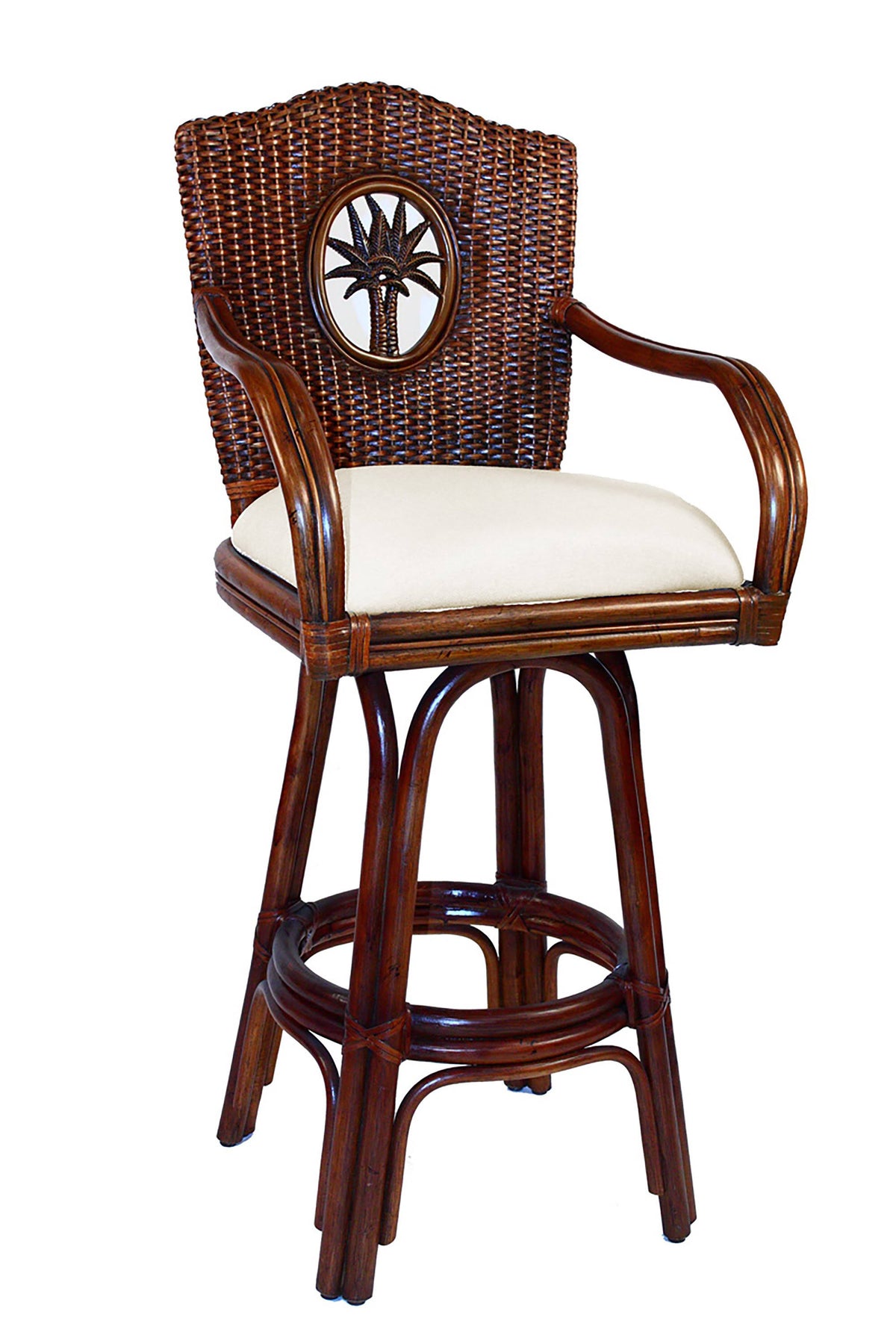 Swivel Rattan Counterstool V452