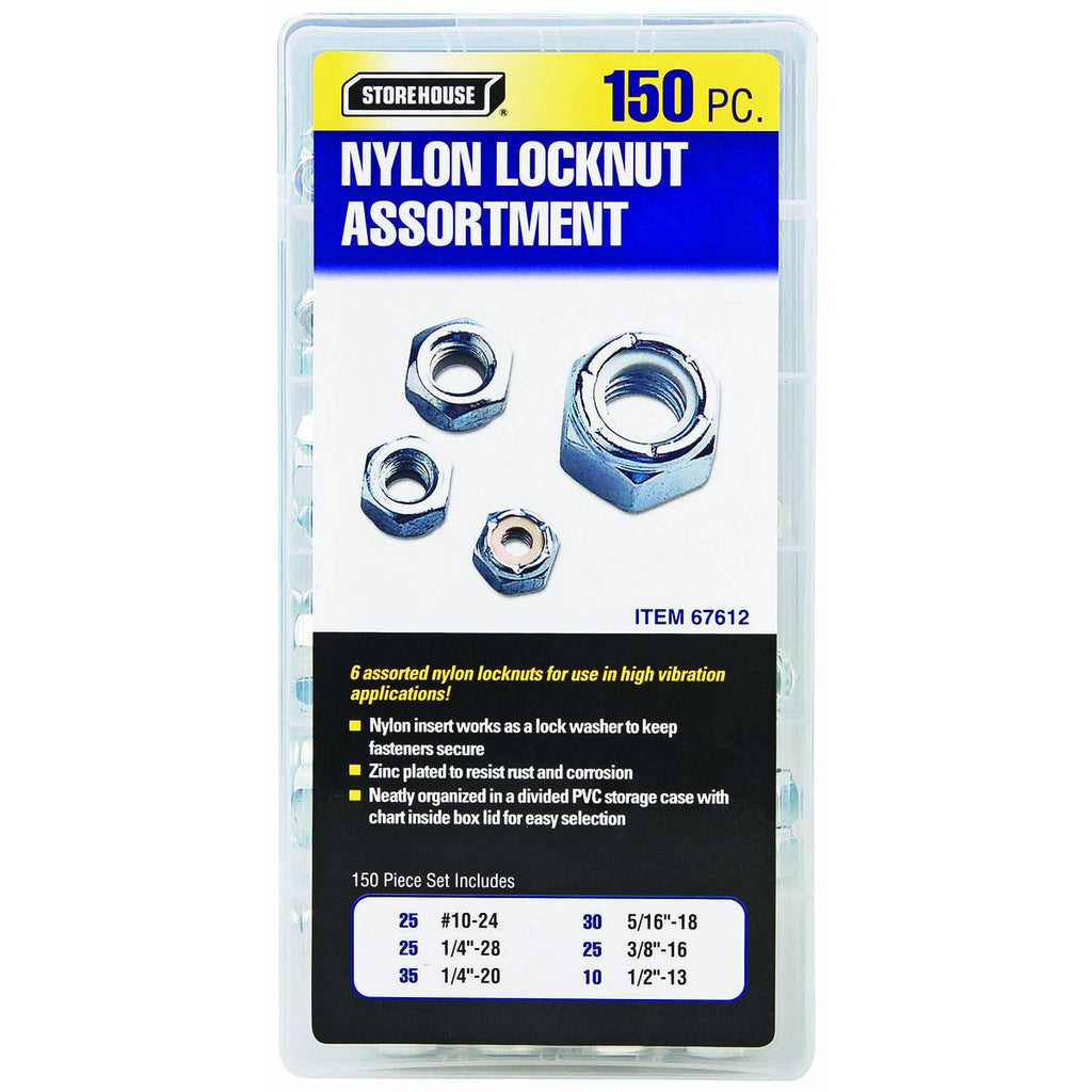Nylon Locknut Set, 150 Piece T927