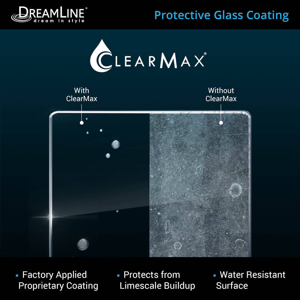 Frameless Shower Screens 30 in. W x 72 in. H Each, Satin Black R17222