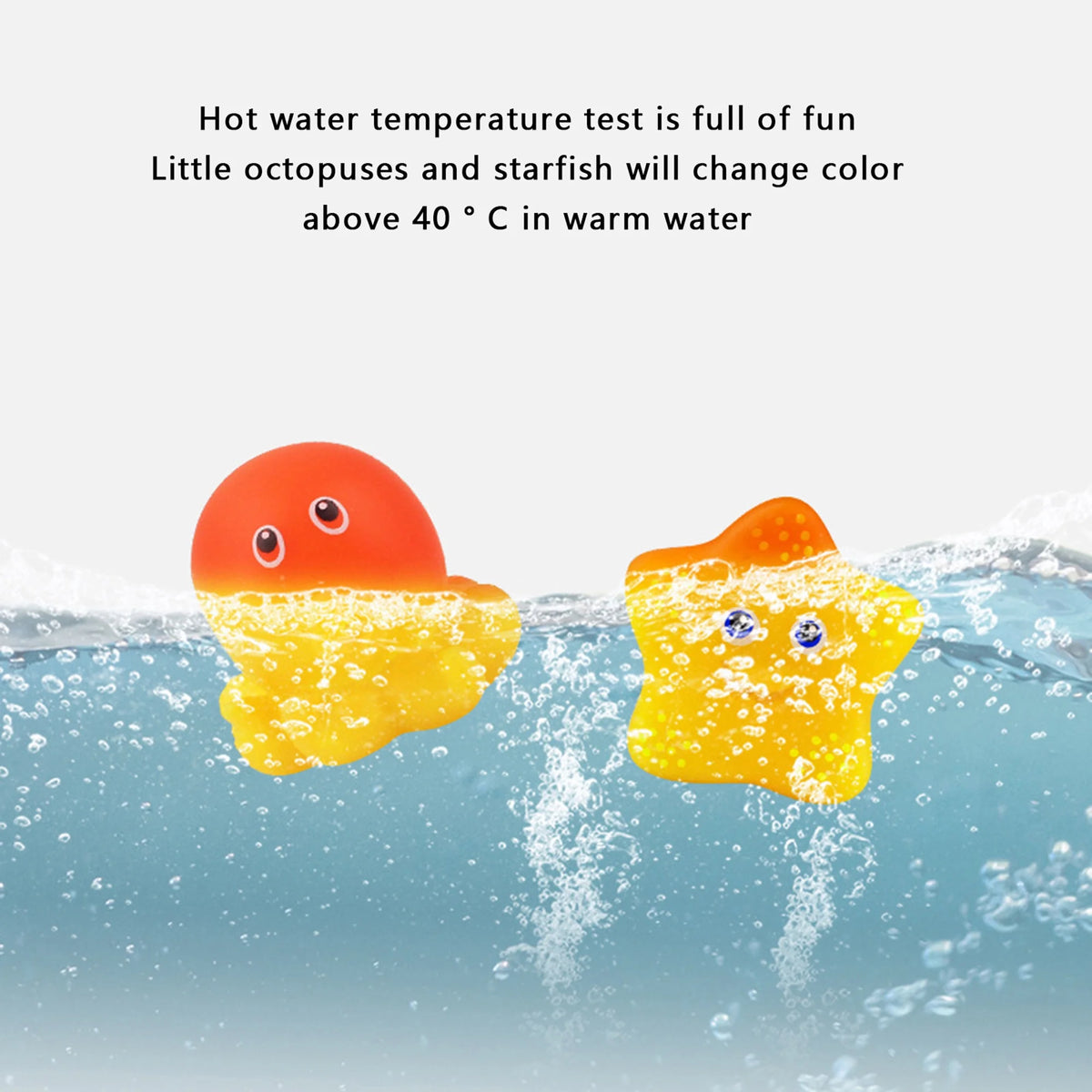 Baby Bath Toys Bathtub Toys with Net Color Changing Floating Pool Toys M363334