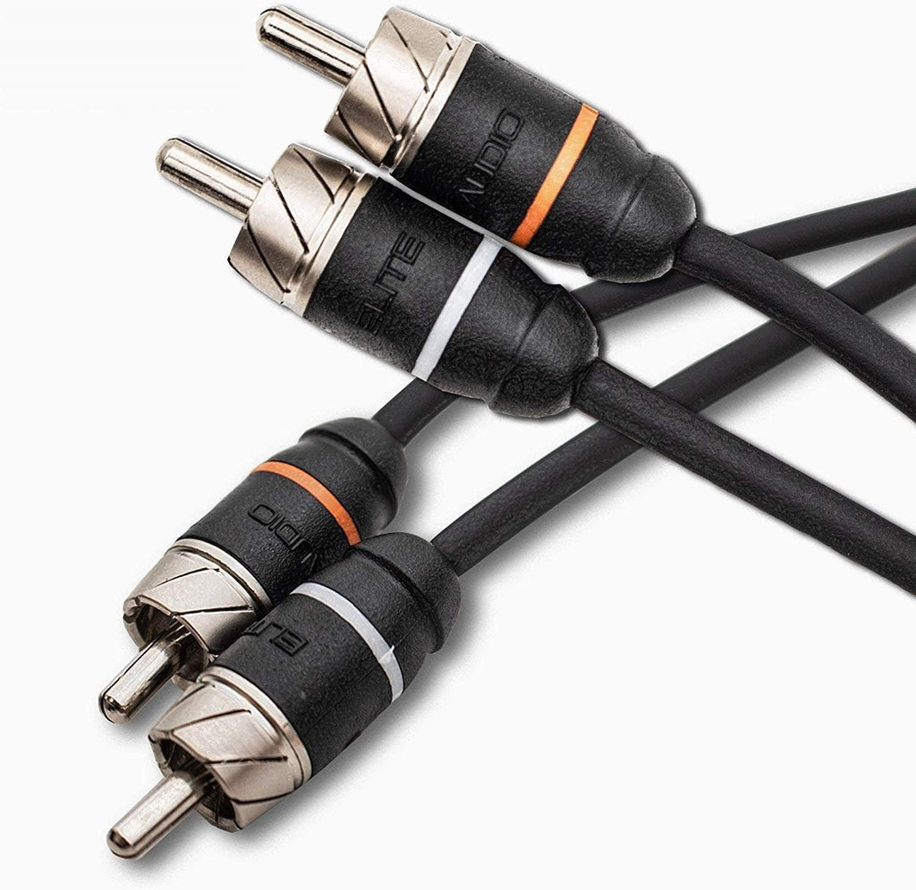 100% OFC Copper RCA Interconnects Stereo Cable, 2 Channel 1.5' (2 x RCA Male to 2 x RCA Male), Pack of 2 E2242