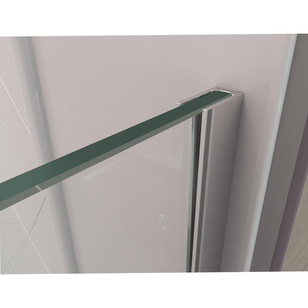 Frameless Shower Screens 30 in. W x 72 in. H Each, Satin Black R17222