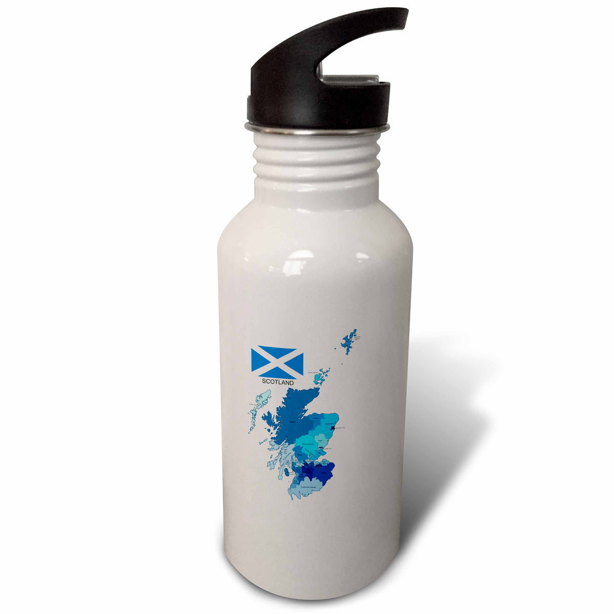 Wales Political Map and Flag Sports Water Bottle 21 oz A562