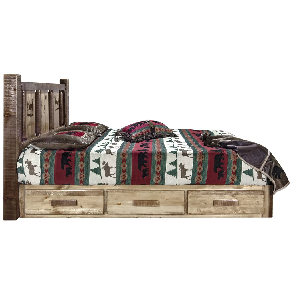 California King Platform Bed with Storage K9048
