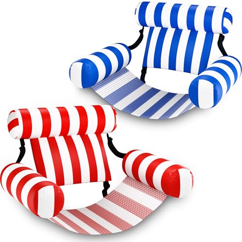 2 Packs Inflatable Pool Floats Chairs G33365