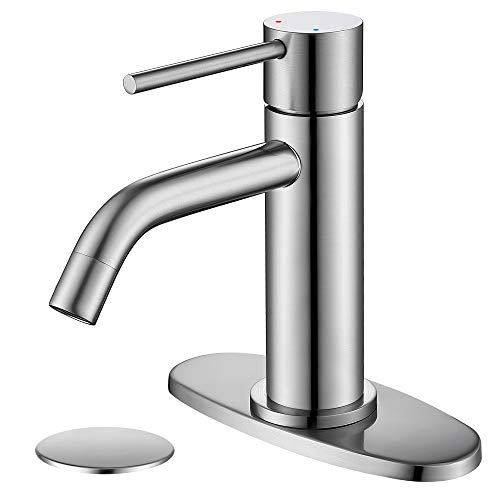 Brushed Gold Single Handle Vessel Sink Faucet T377