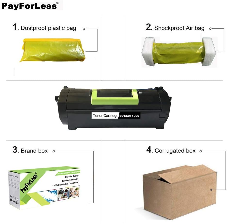 Toner Cartridge Compatible for Lexmark MX310 MX410 MX510 MX511 MX610 MX611 H668