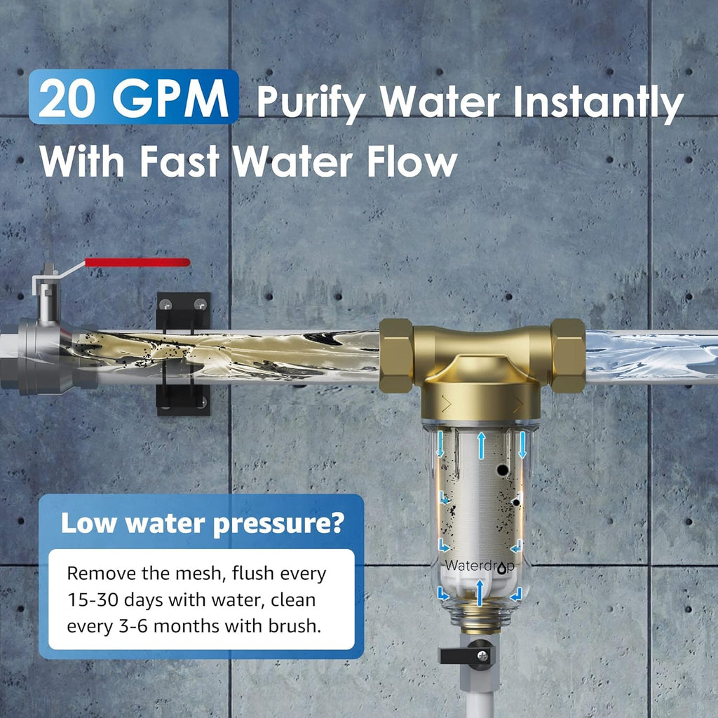 50-Micron Reusable Whole House Water Filter, Pack of 2 O99613