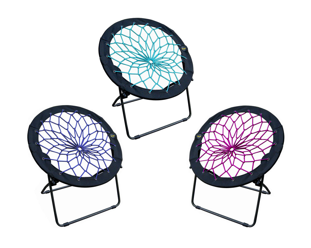 Teal Plum Indigo Bungee Dish Chairs Pack of 3 D7125