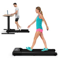 0.6-3.8MPH Walking Pad Under Desk Treadmill Black V6140