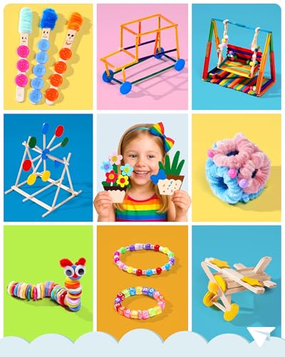 Arts and Crafts Kit 1600 Pieces DIY Craft Supplies U3771
