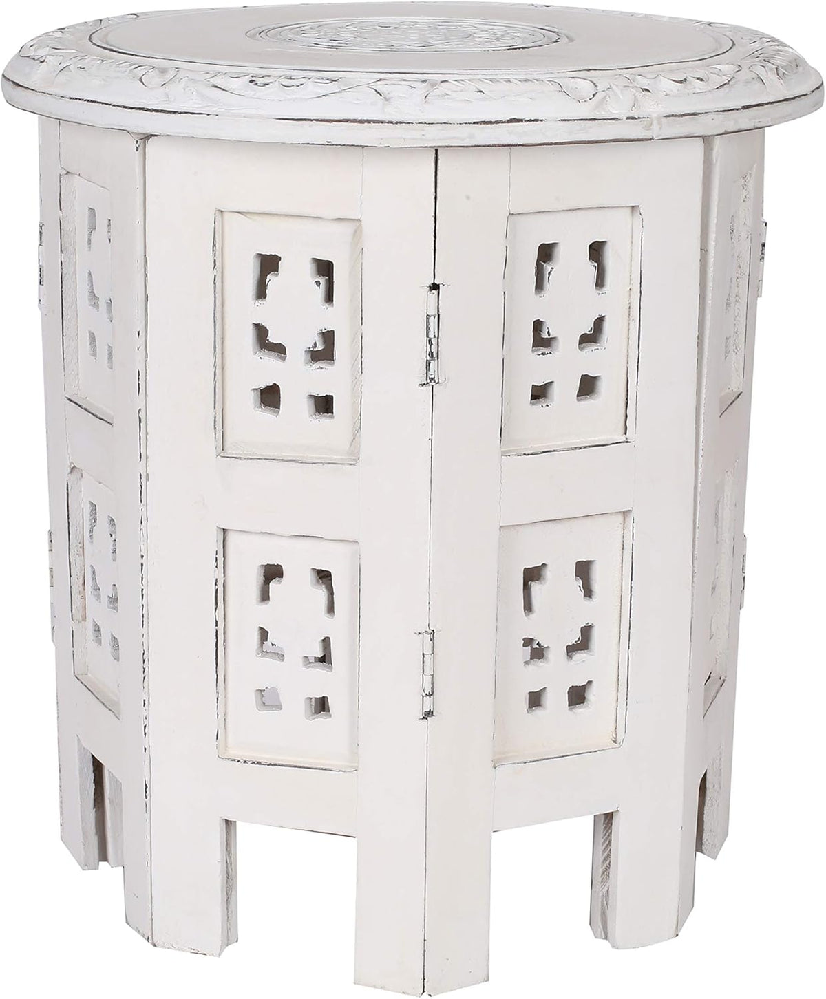 Burnt Wood Octagonal Accent Table C2065