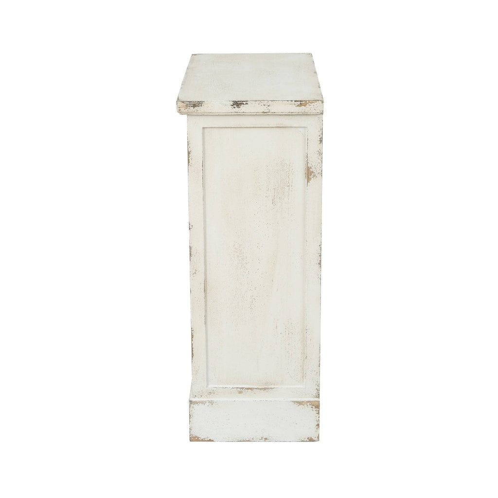Rustic White and Natural Wood Accent Chest W204077