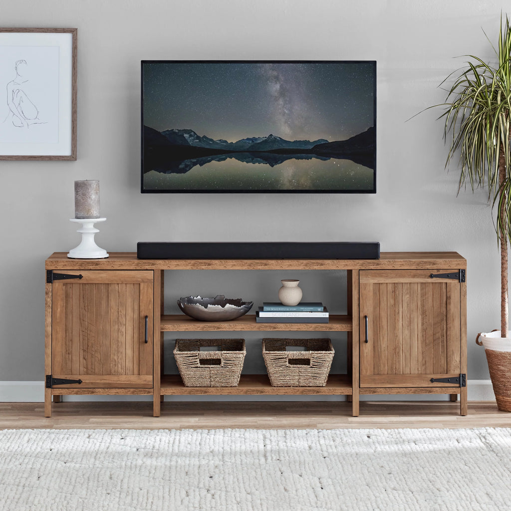 Rustic Weathered Oak TV Stand F2350