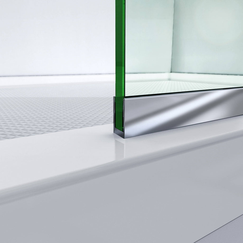 Frameless Shower Screens 30 in. W x 72 in. H Each, Satin Black R17222
