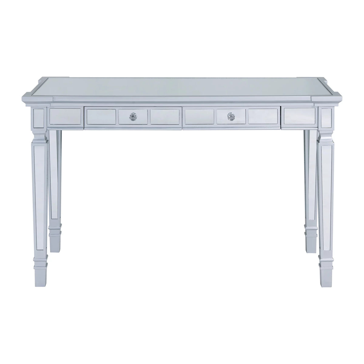 Mirrored Matte Silver Writing Desk P75863
