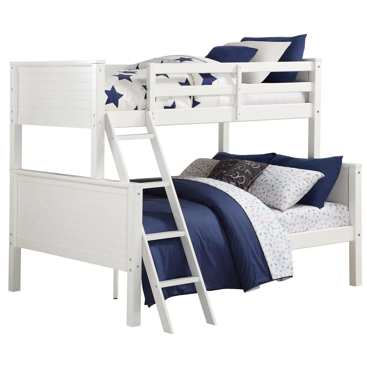 White Convertible Wood Bunk Bed S50453