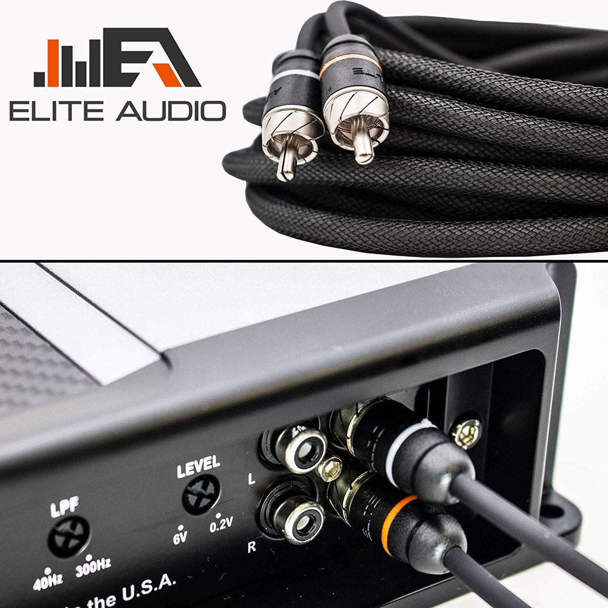 100% OFC Copper RCA Interconnects Stereo Cable, 2 Channel 1.5' (2 x RCA Male to 2 x RCA Male), Pack of 2 E2242