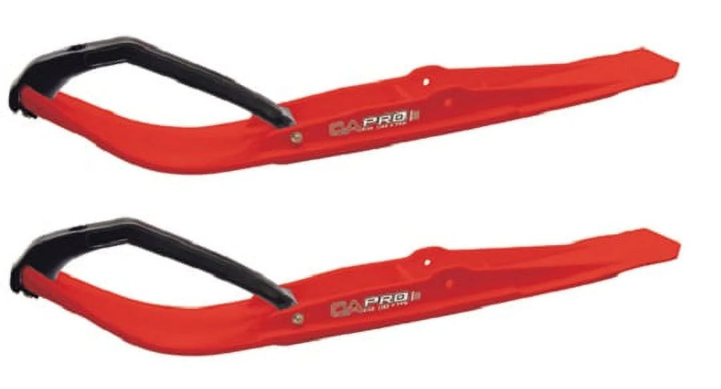 Red Razor Snowmobile Skis with 8" Round Bars Complete Kit F945180