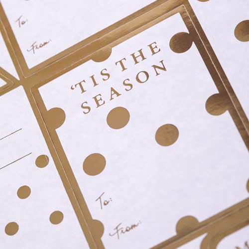 White Self-Adhesive Christmas Gift Labels C27967