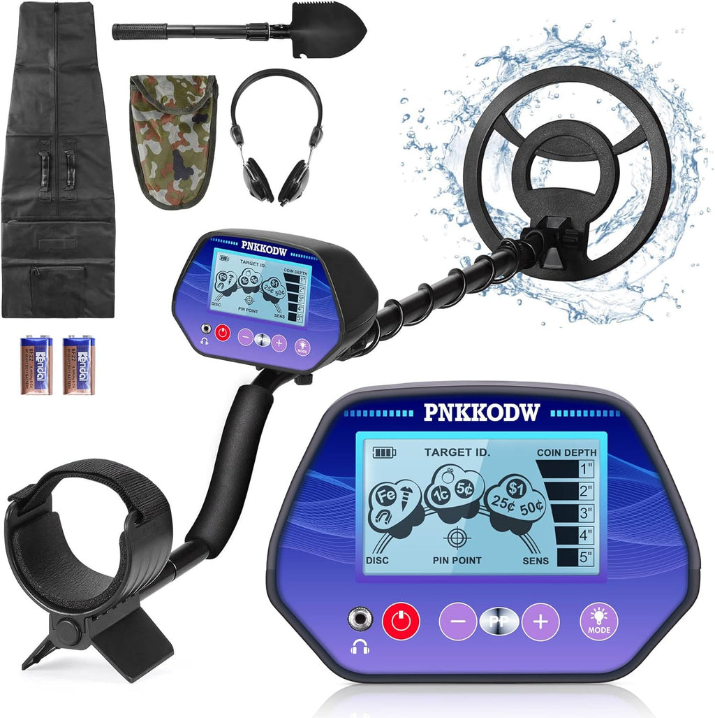 10" Depth Waterproof Metal Detector with LCD Display E524