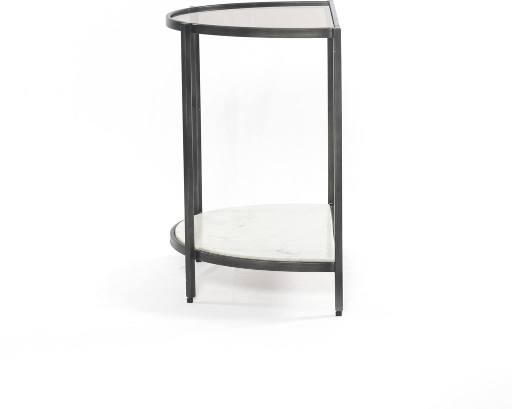 Grey Smoked Glass End Table O5086