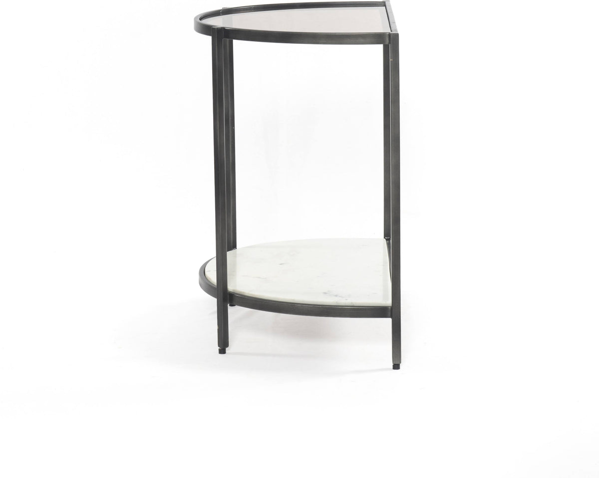 Grey Smoked Glass End Table O5086