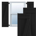 Black PVC Board and Batten Shutters (Per Pair) S1953