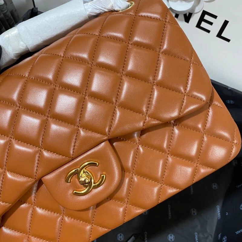 Large Classic Handbag Gold Hardware Brown I396199
