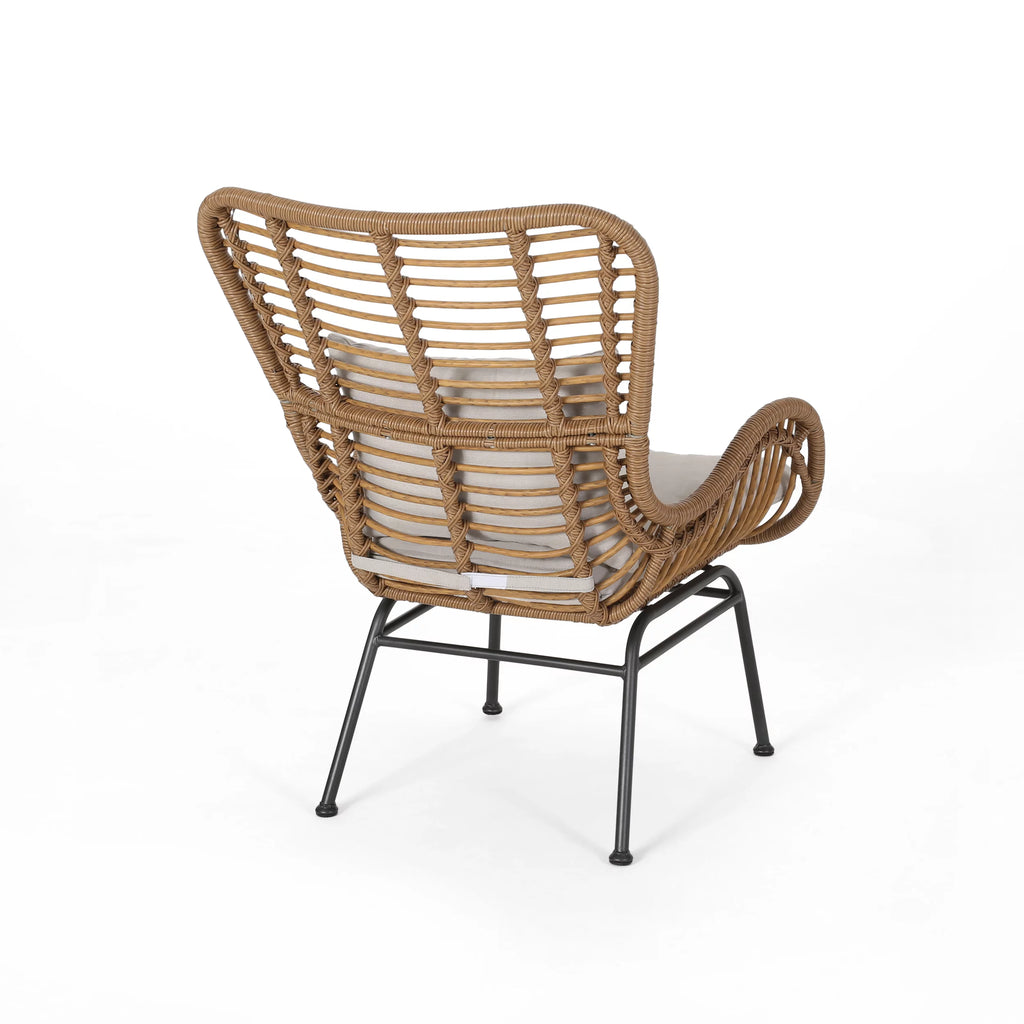 Indoor Wicker Club Chairs with Cushions Set of 2 H475694