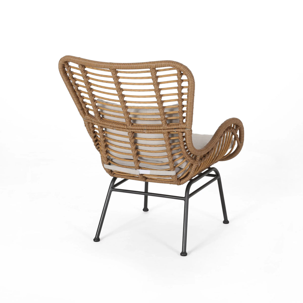 Indoor Wicker Club Chairs with Cushions Set of 2 H475694