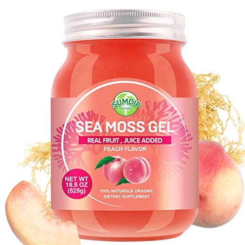Organic Raw Wildcrafted Sea Moss Gel 18.5 oz Peach B49682