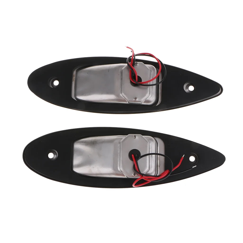 Pair of Marine Boat LED Side Tear Drop Lights Vertical Mount B1261